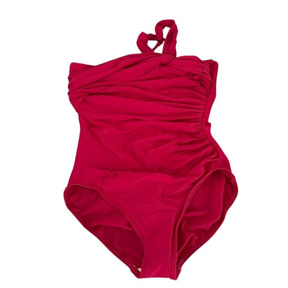Miraclesuit Europa One Piece Swimsuit Grenadine Red US 12 Swim - Picture 5 of 9